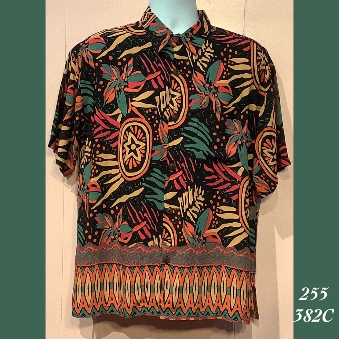 255 - 382C , Men's Aloha shirt plus size