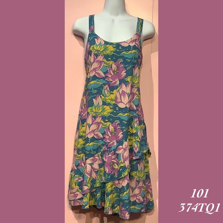Rainbow Jo Sundress Floral Tiered Midi Dress - 101 - 374TQ1