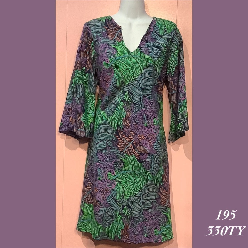 195 - 330TY , 3/4 Sleeve tunic dress