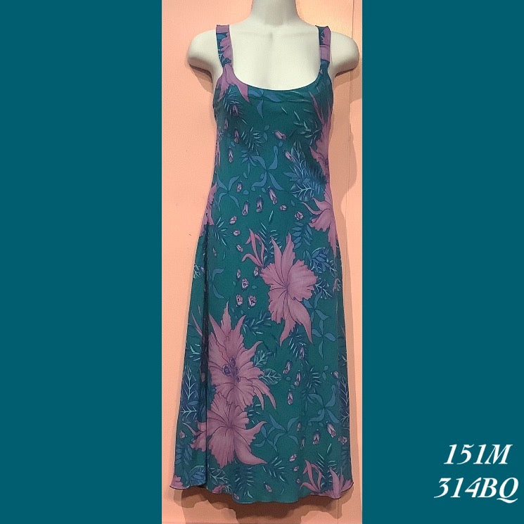 151M - 314BQ , Bias strap dress mid length