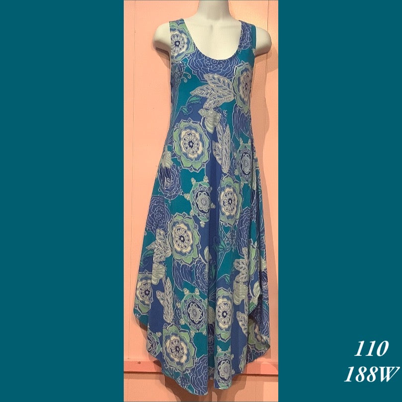 110X - 188W , Resort dress with pockets plus size