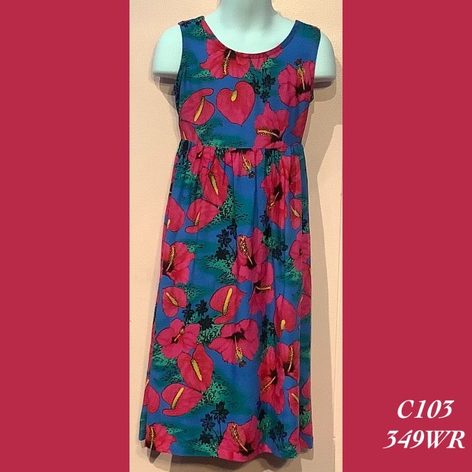 C103 - 349WR , Child's halter tie back dress