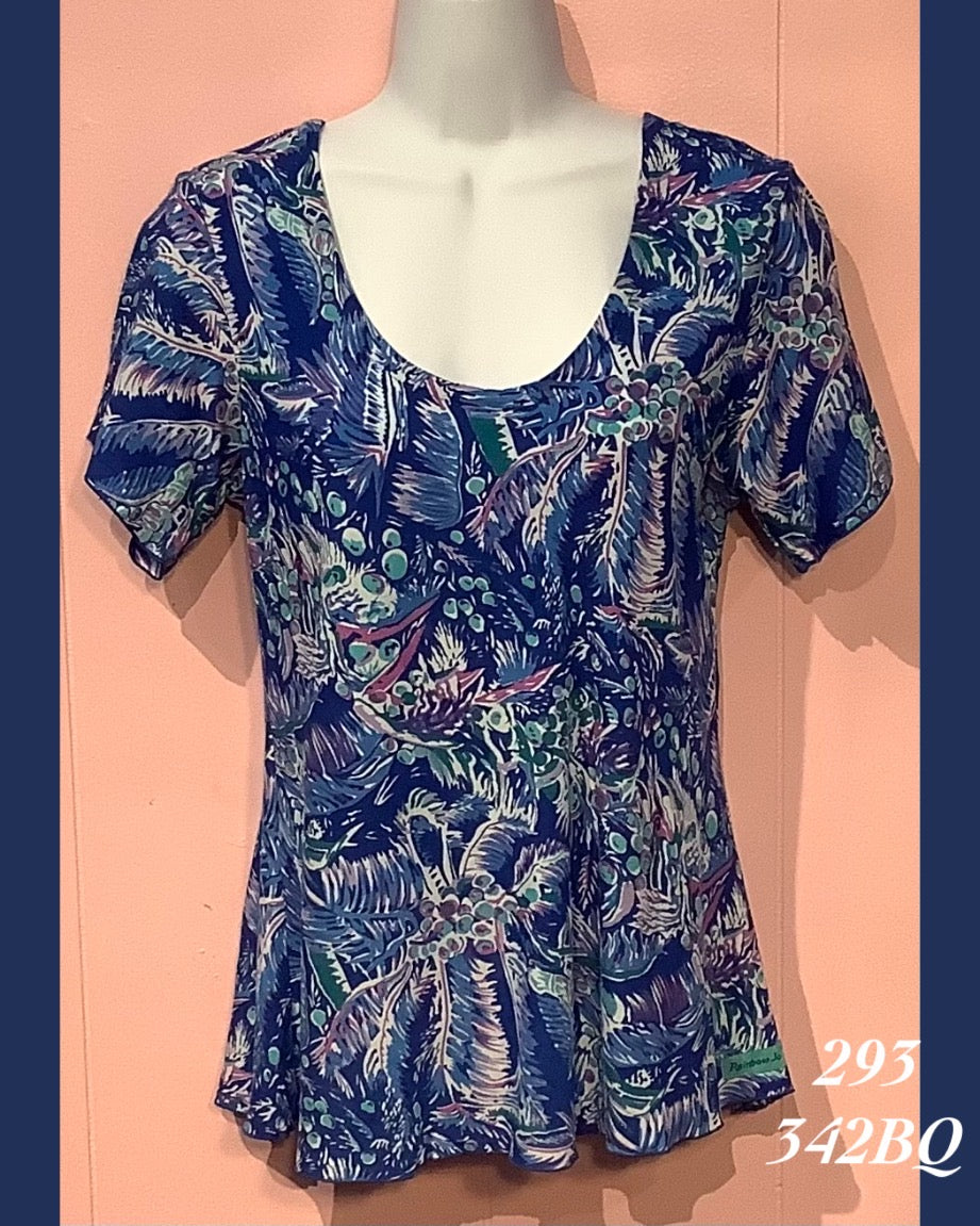 293X - 342BQ , Sleeved bias cut top plus size