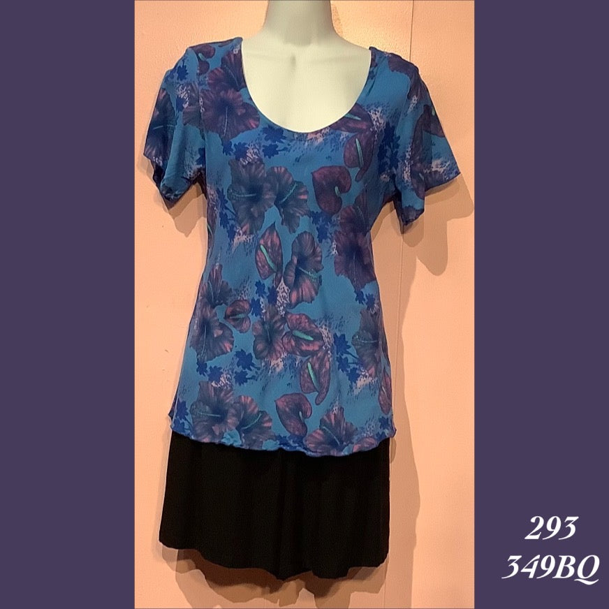 293X - 349BQ , Sleeved bias cut top plus size