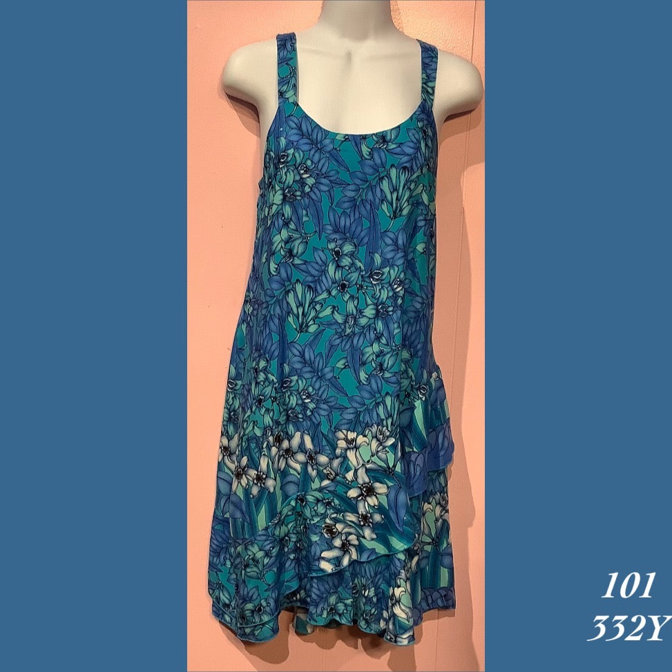 Rainbow Jo Sundress Floral Tiered Midi Dress - 101 - 332Y