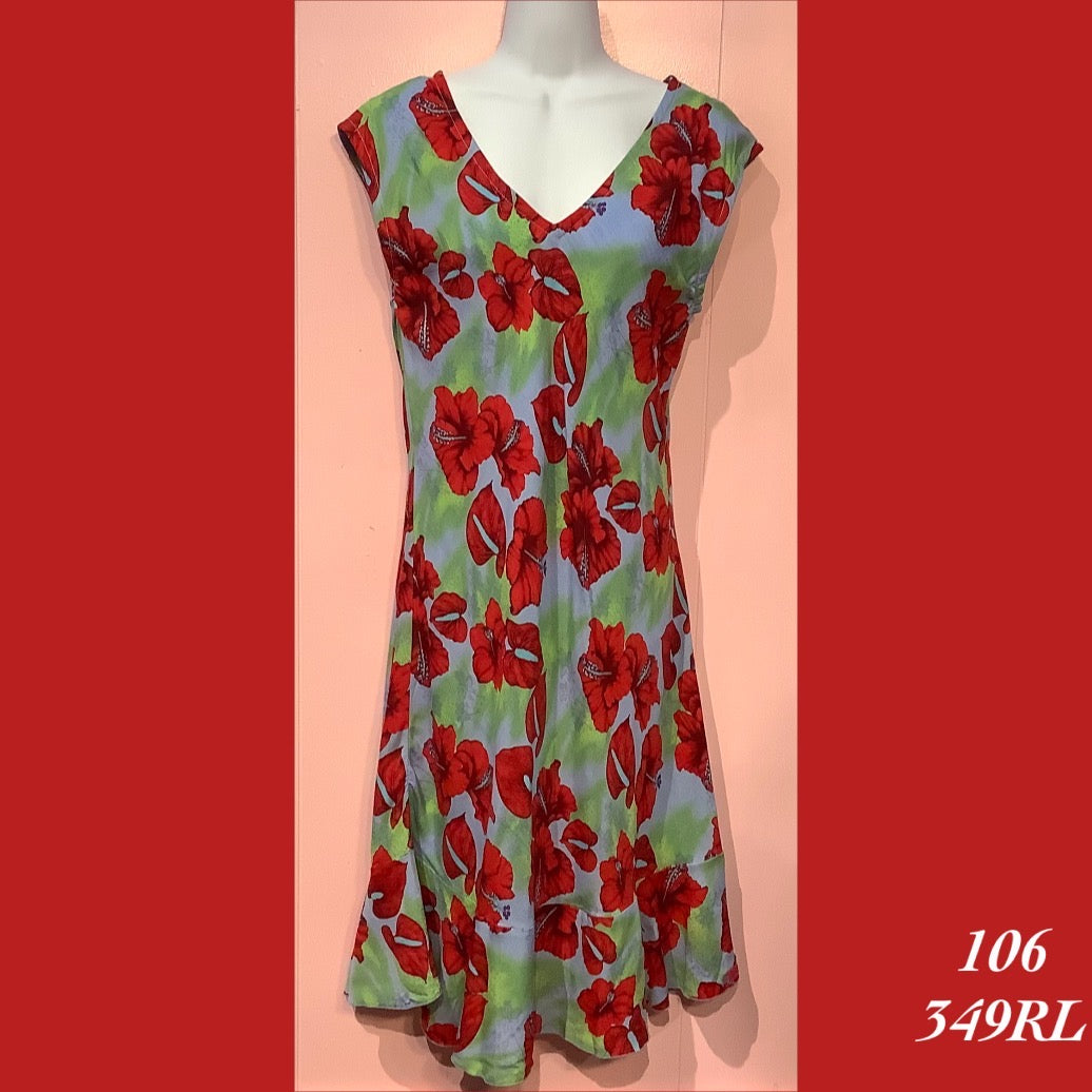 Rainbow Jo V-Neck Floral Mumu Summer Midi Dress - 106 - 349RL