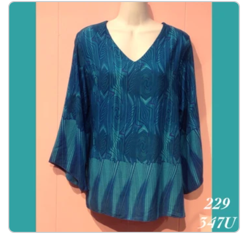 229X - 347U , V neck top plus size