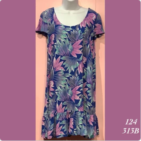 124 - 313B , Ruffle cap sleeved dress